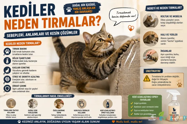 Kediler Neden Tırmalar? (Gerçek Sebepler ve Kesin Çözümler)