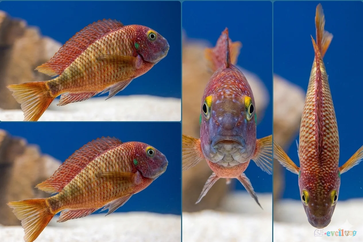 Tropheus moorii Lufubu Detaylı Her Açıdan Resmi